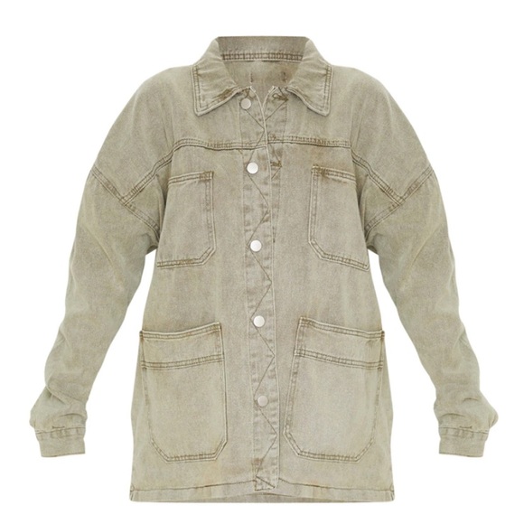 Khaki Denim Jacket - Picture 2 of 4